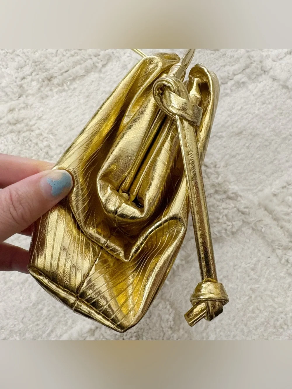 Gold Metallic Crossbody Bag